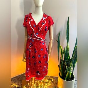 MODCLOTH wrap dress!!! gorgeous + whimsical, size 1X